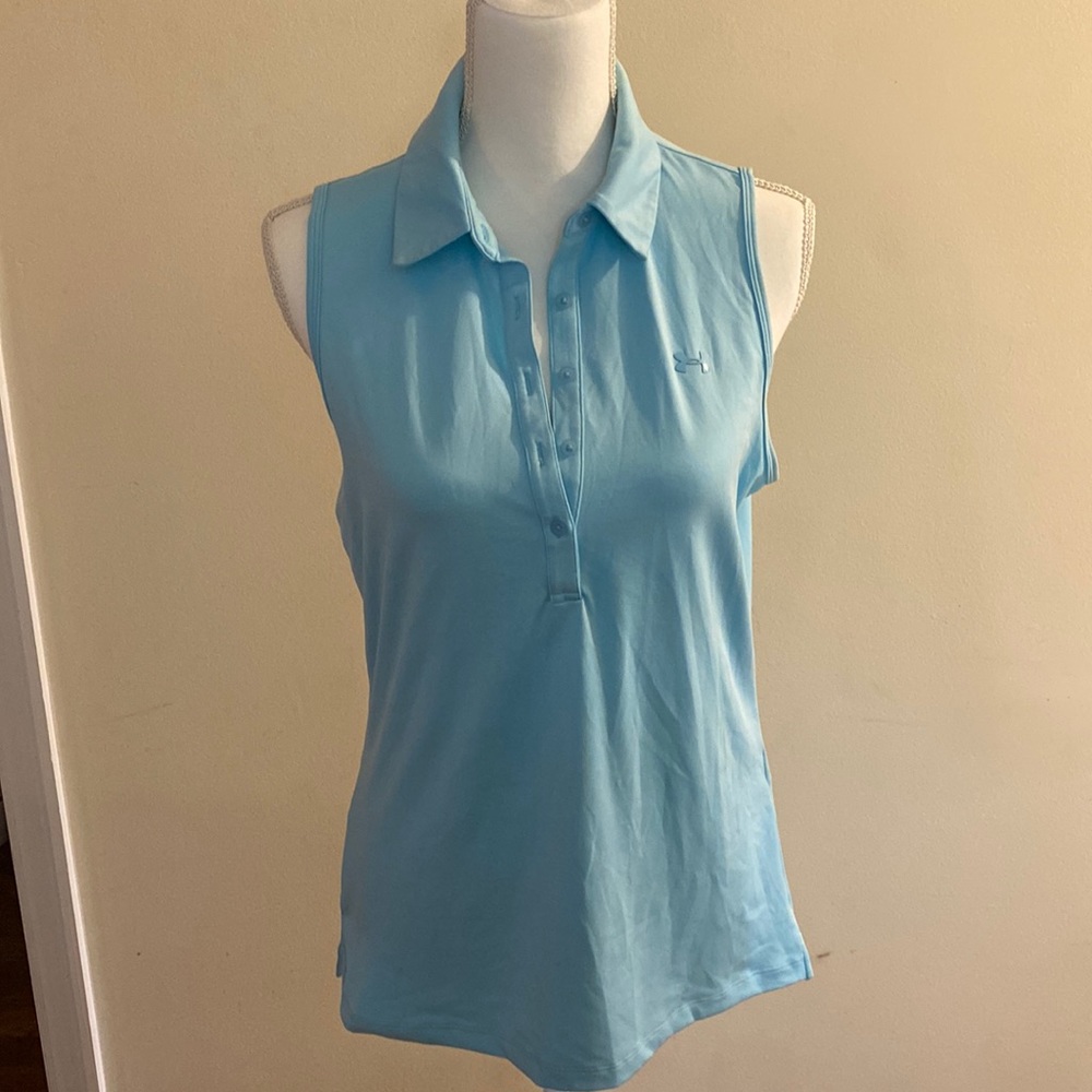 Light blue short sleeve under armour heatgear size medium!